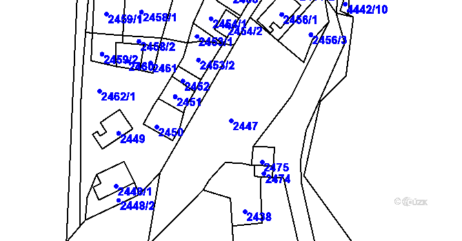 Parcela st. 2447 v KÚ Třebovice ve Slezsku, Katastrální mapa