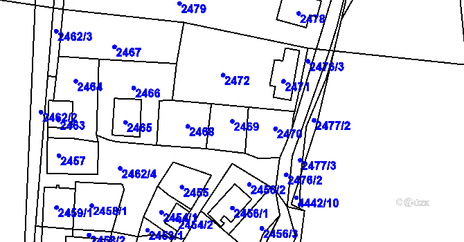 Parcela st. 2469 v KÚ Třebovice ve Slezsku, Katastrální mapa