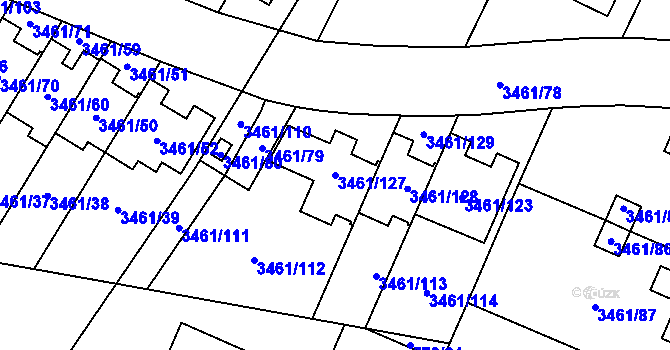 Parcela st. 3461/127 v KÚ Svinov, Katastrální mapa