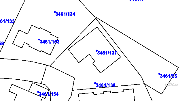 Parcela st. 3461/137 v KÚ Svinov, Katastrální mapa