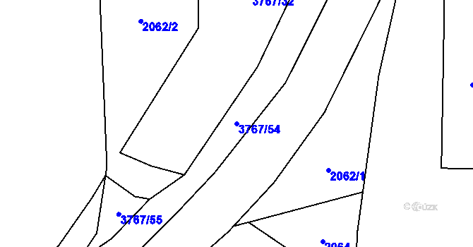 Parcela st. 3767/54 v KÚ Svinov, Katastrální mapa