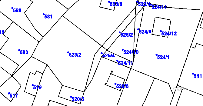 Parcela st. 525/4 v KÚ Svinov, Katastrální mapa