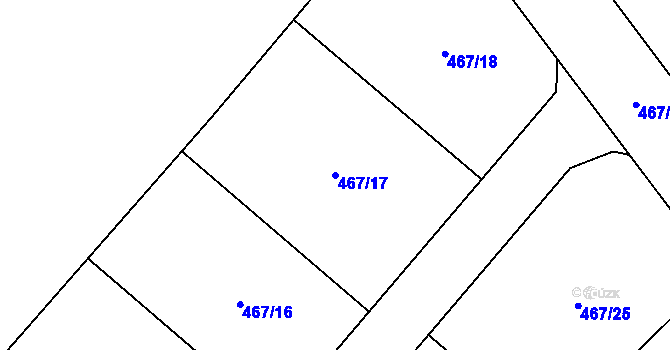 Parcela st. 467/17 v KÚ Svinov, Katastrální mapa