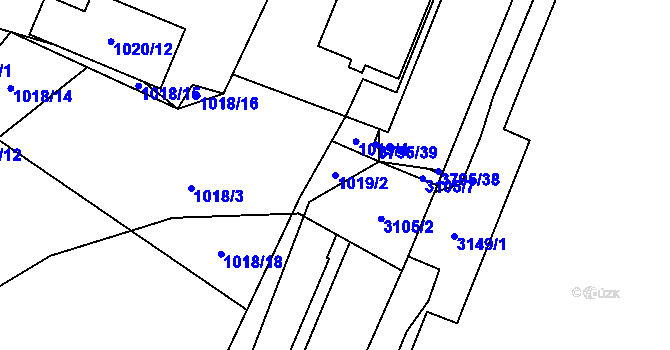 Parcela st. 1019/2 v KÚ Svinov, Katastrální mapa