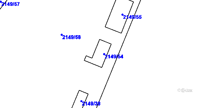 Parcela st. 2149/54 v KÚ Svinov, Katastrální mapa
