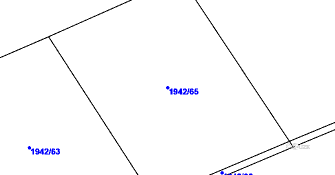 Parcela st. 1942/65 v KÚ Svinov, Katastrální mapa