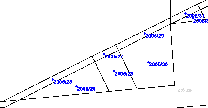 Parcela st. 2005/27 v KÚ Svinov, Katastrální mapa
