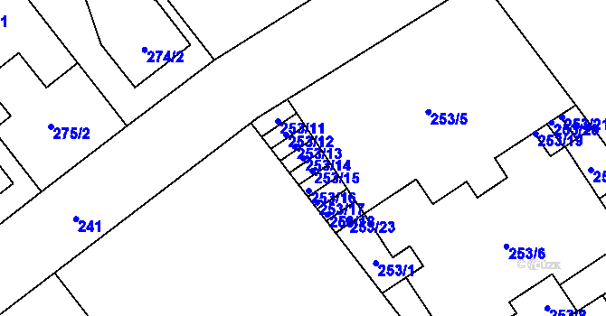 Parcela st. 253/14 v KÚ Svinov, Katastrální mapa