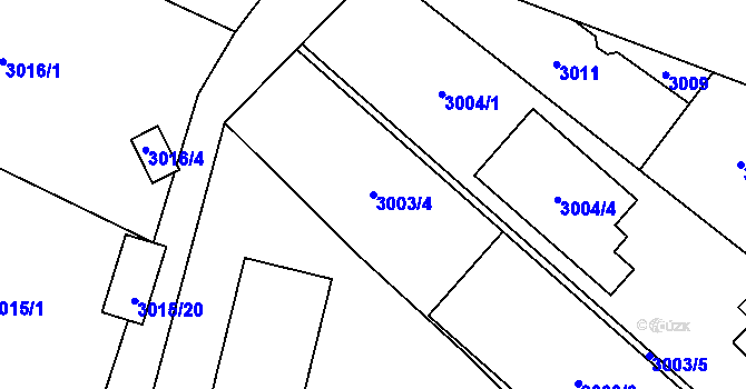 Parcela st. 3003/4 v KÚ Svinov, Katastrální mapa