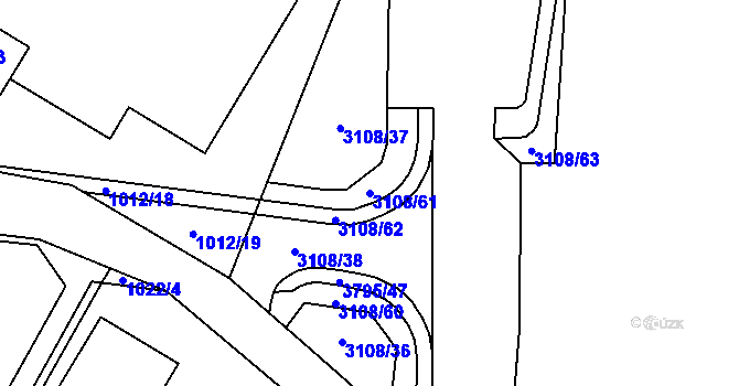 Parcela st. 3108/61 v KÚ Svinov, Katastrální mapa