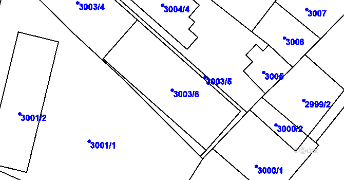 Parcela st. 3003/6 v KÚ Svinov, Katastrální mapa
