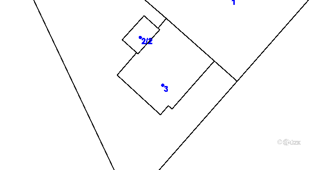 Parcela st. 3 v KÚ Svinov, Katastrální mapa