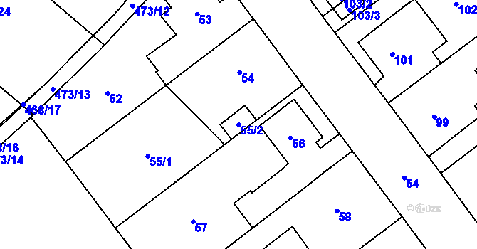 Parcela st. 55/2 v KÚ Svinov, Katastrální mapa