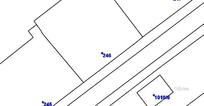 Parcela st. 246 v KÚ Svinov, Katastrální mapa