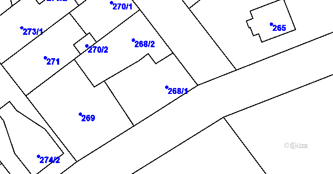 Parcela st. 268/1 v KÚ Svinov, Katastrální mapa