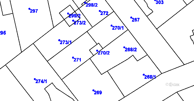 Parcela st. 270/2 v KÚ Svinov, Katastrální mapa