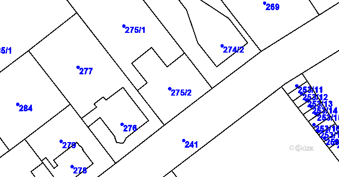 Parcela st. 275/2 v KÚ Svinov, Katastrální mapa