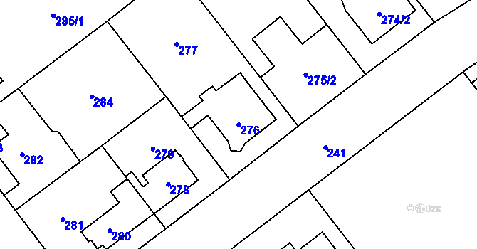 Parcela st. 276 v KÚ Svinov, Katastrální mapa