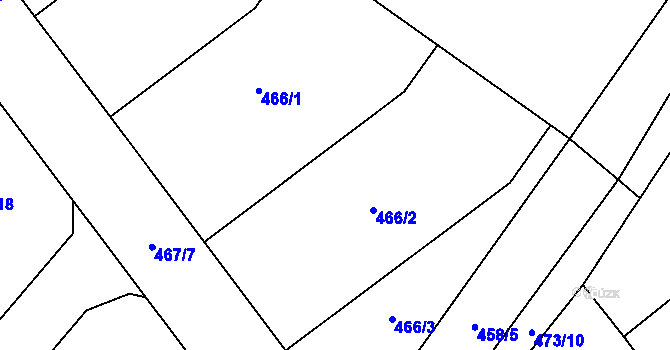 Parcela st. 466 v KÚ Svinov, Katastrální mapa