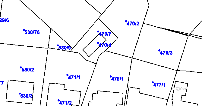 Parcela st. 478/2 v KÚ Svinov, Katastrální mapa