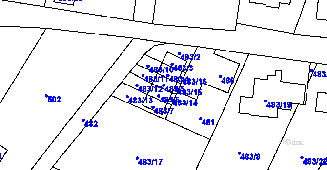Parcela st. 483/5 v KÚ Svinov, Katastrální mapa
