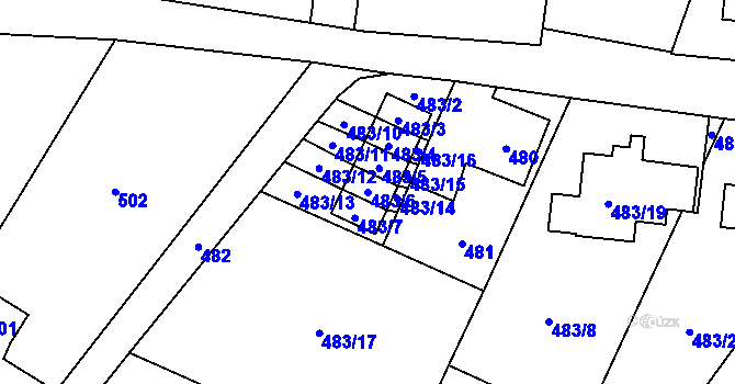 Parcela st. 483/6 v KÚ Svinov, Katastrální mapa