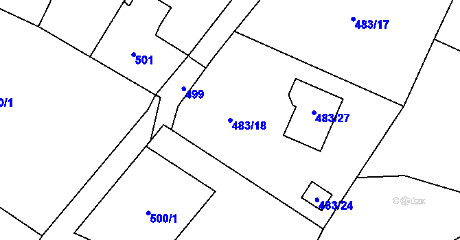 Parcela st. 483/18 v KÚ Svinov, Katastrální mapa