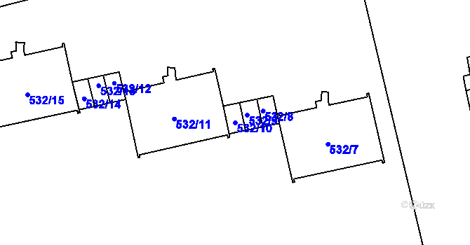 Parcela st. 532/10 v KÚ Svinov, Katastrální mapa