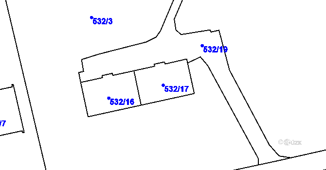 Parcela st. 532/17 v KÚ Svinov, Katastrální mapa