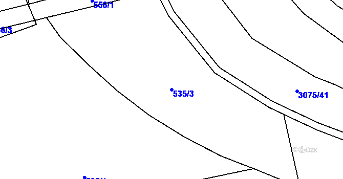 Parcela st. 535/3 v KÚ Svinov, Katastrální mapa
