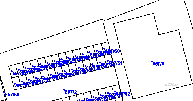 Parcela st. 557/46 v KÚ Svinov, Katastrální mapa