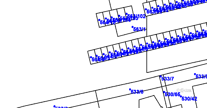 Parcela st. 564/5 v KÚ Svinov, Katastrální mapa