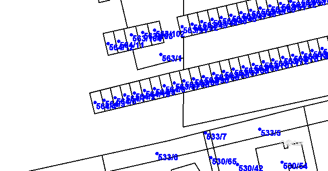 Parcela st. 564/6 v KÚ Svinov, Katastrální mapa