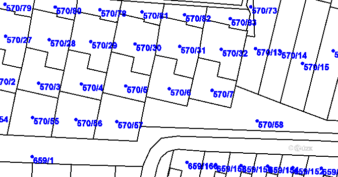 Parcela st. 570/6 v KÚ Svinov, Katastrální mapa