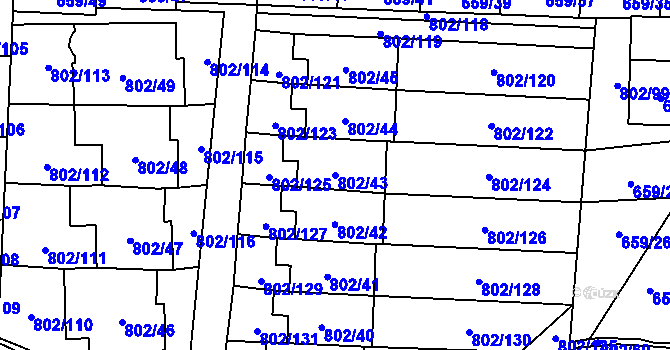 Parcela st. 802/43 v KÚ Svinov, Katastrální mapa