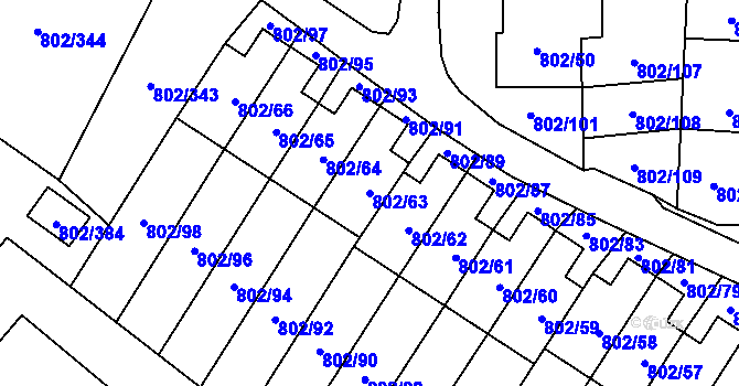 Parcela st. 802/63 v KÚ Svinov, Katastrální mapa