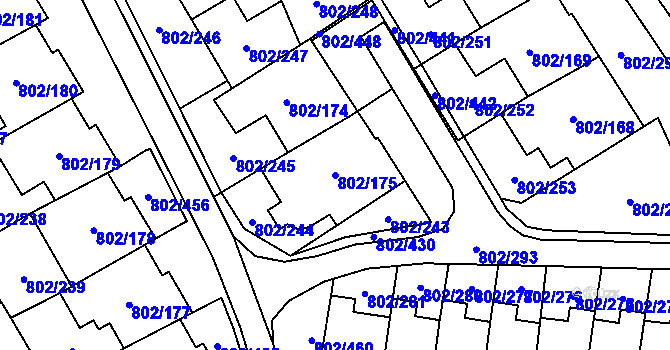 Parcela st. 802/175 v KÚ Svinov, Katastrální mapa