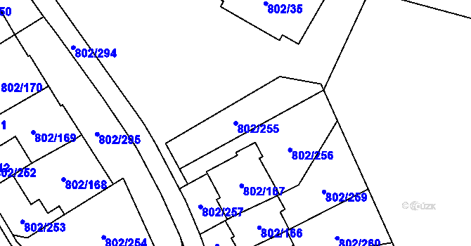Parcela st. 802/255 v KÚ Svinov, Katastrální mapa