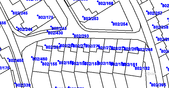 Parcela st. 802/276 v KÚ Svinov, Katastrální mapa