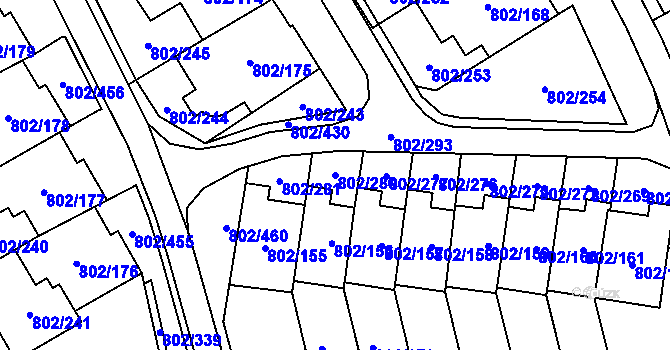 Parcela st. 802/280 v KÚ Svinov, Katastrální mapa