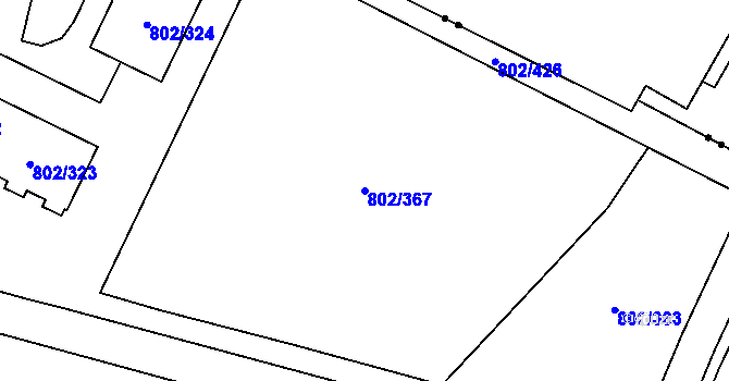 Parcela st. 802/367 v KÚ Svinov, Katastrální mapa