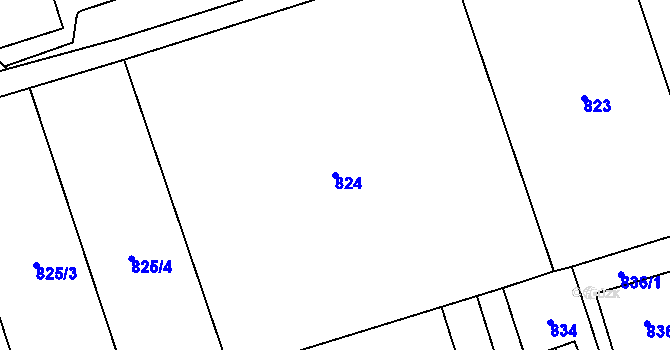 Parcela st. 824 v KÚ Svinov, Katastrální mapa