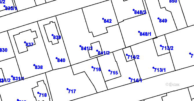 Parcela st. 841/2 v KÚ Svinov, Katastrální mapa