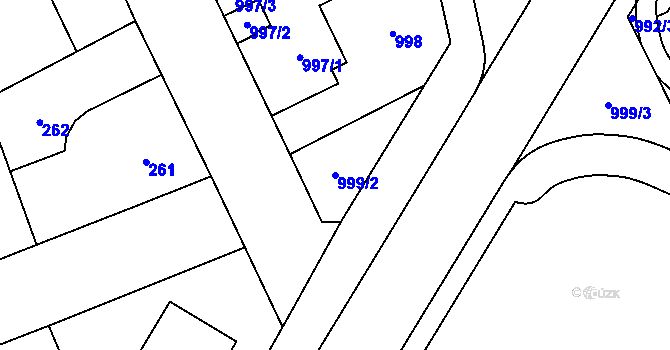 Parcela st. 999/2 v KÚ Svinov, Katastrální mapa