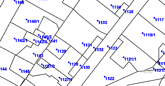 Parcela st. 1131 v KÚ Svinov, Katastrální mapa