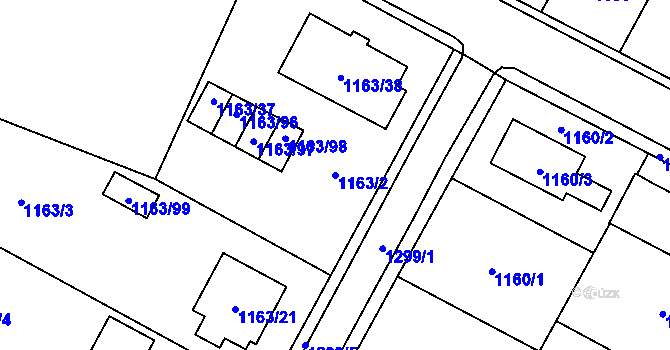 Parcela st. 1163/2 v KÚ Svinov, Katastrální mapa