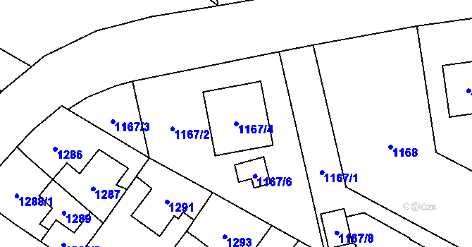 Parcela st. 1167/4 v KÚ Svinov, Katastrální mapa