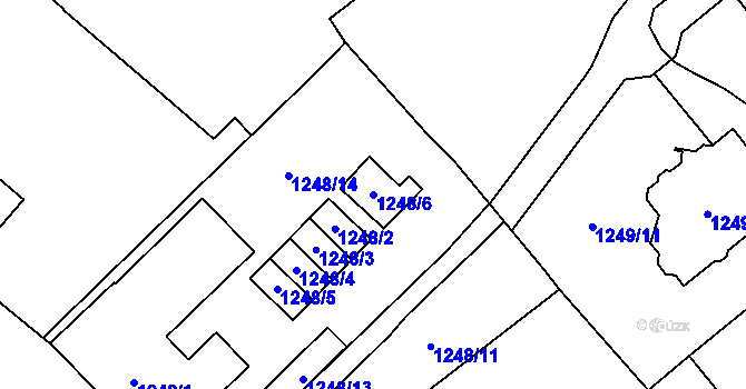 Parcela st. 1248/6 v KÚ Svinov, Katastrální mapa