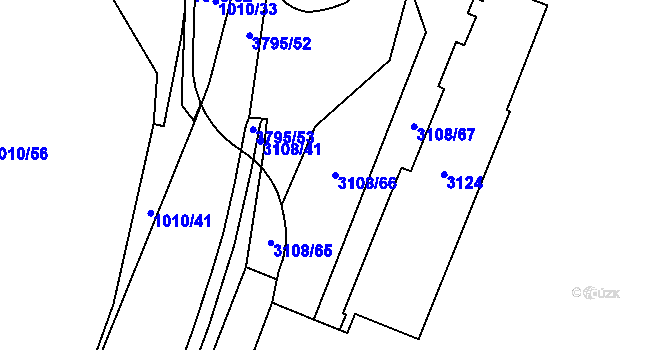 Parcela st. 3108/66 v KÚ Svinov, Katastrální mapa