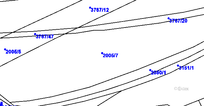 Parcela st. 2005/7 v KÚ Svinov, Katastrální mapa
